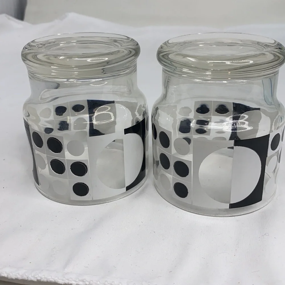Set of Two Bartrix Black and White Pop Art Rocks Glasses